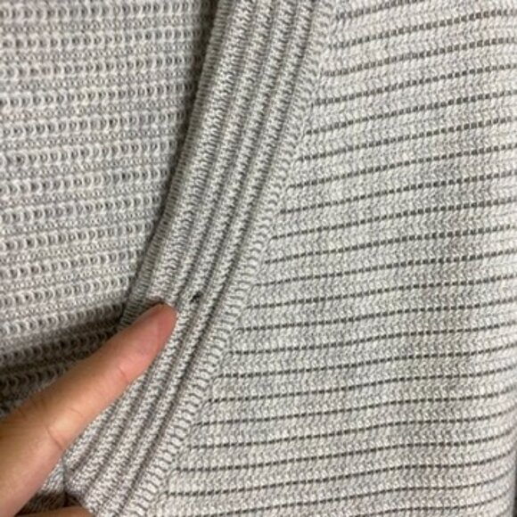 Wilfred Free Merino Wool Chunky Oversized Sweater Womens Small Grey V Neck - Picture 4 of 10